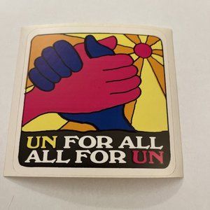 Vintage Seven Up 7up UN For All All For UN Stickers Sticker Sheet AV1F